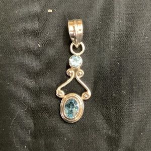 New blue topaz pendant